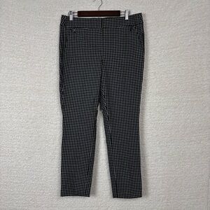 Loft Pants Womens 10 Black‎ White Marisa Career Office Classic Dress Trousers